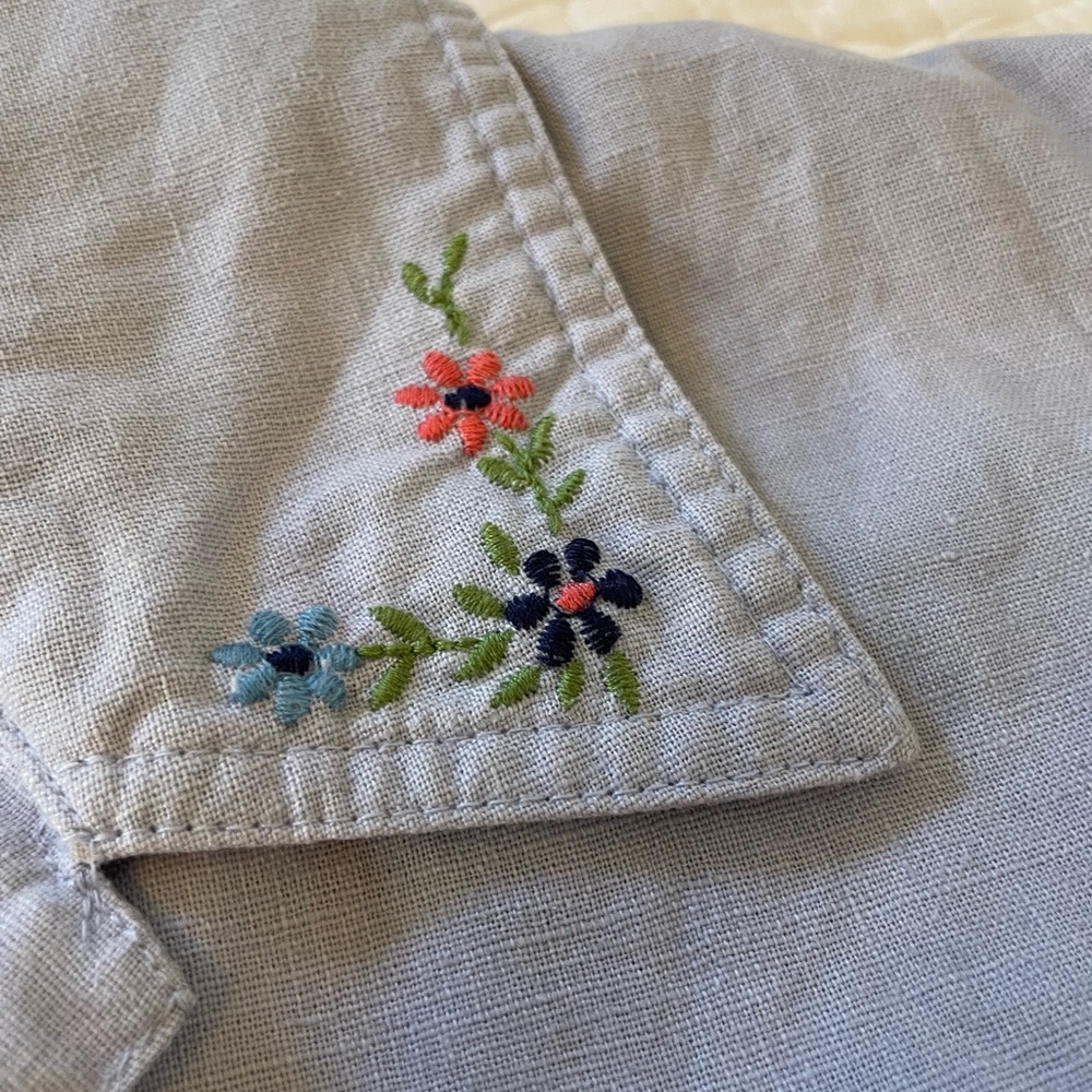 Embroidered Linen Shirt